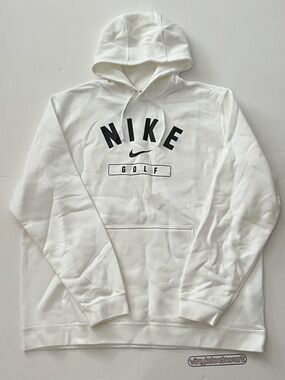 Nike Golf Club Fleece Pullover Hoodie Mens Size XXL 2XL White $65